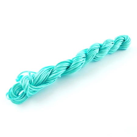 SZN127 Sznurek pleciony nylonowy akwamaryn 1mm