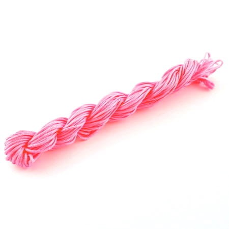 SZN125 Sznurek pleciony nylonowy różowy 1mm