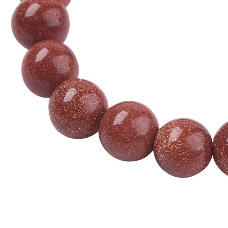 GST24 Kamień Goldstone piasek pustyni koraliki kule 6mm