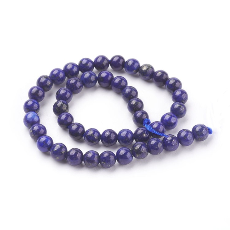LAZ15 Lapis Lazuryt kamień naturalny koraliki kule 4mm