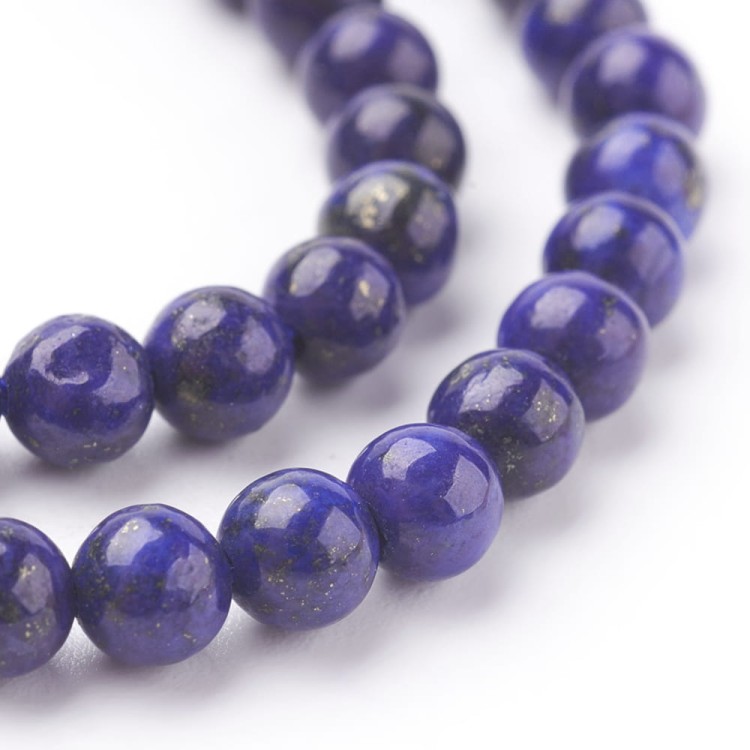 LAZ15 Lapis Lazuryt kamień naturalny koraliki kule 4mm