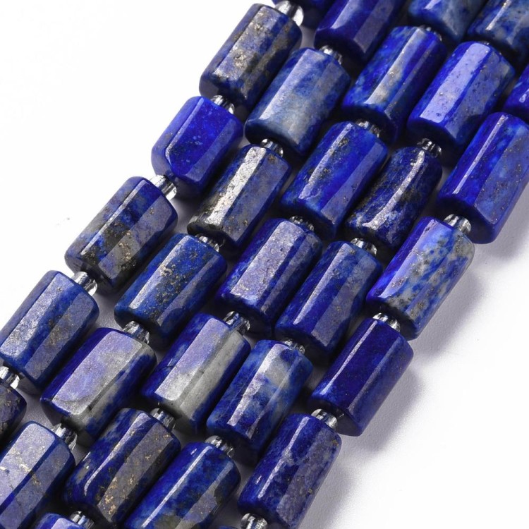 LAZ16 Lapis Lazuryt kamień naturalny koraliki walec 6x10mm