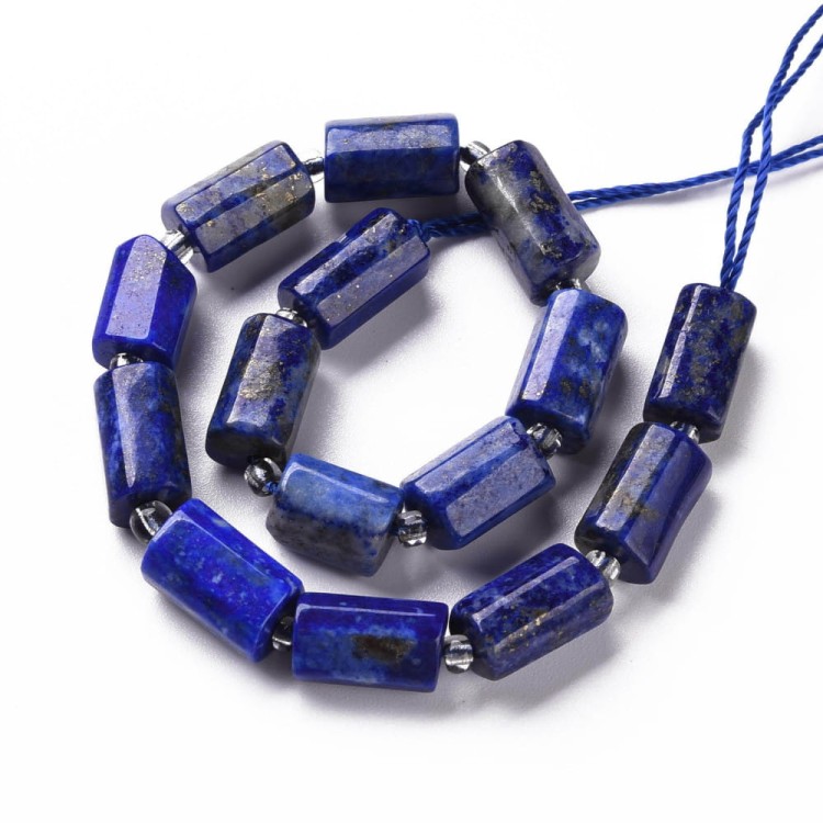 LAZ16 Lapis Lazuryt kamień naturalny koraliki walec 6x10mm
