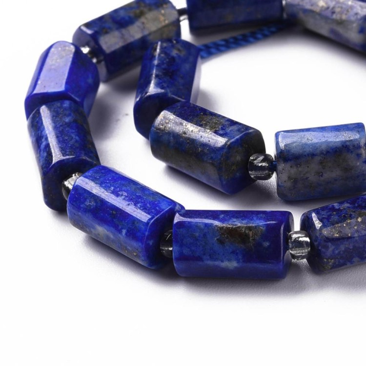LAZ16 Lapis Lazuryt kamień naturalny koraliki walec 6x10mm