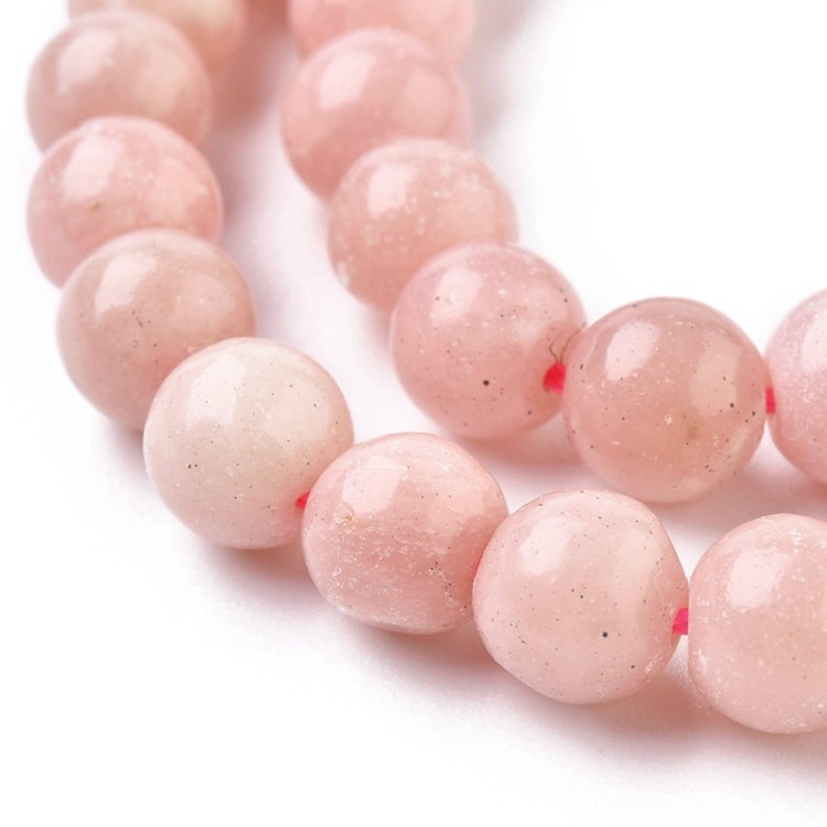 OPL04 Pink Opal kamień naturalny koraliki kule 8mm różowy