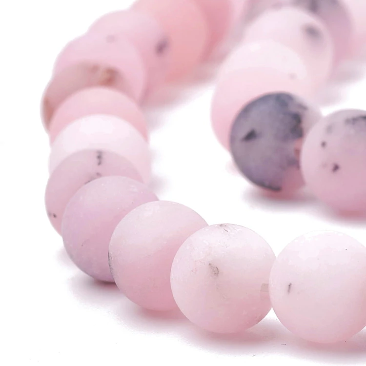 JAS65 Jaspis Cherry Blosom kamień naturalny koraliki kule 8mm matowe