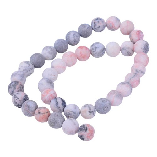 JAS66Jaspis Zebra kamień naturalny koraliki kule 8mm matowe