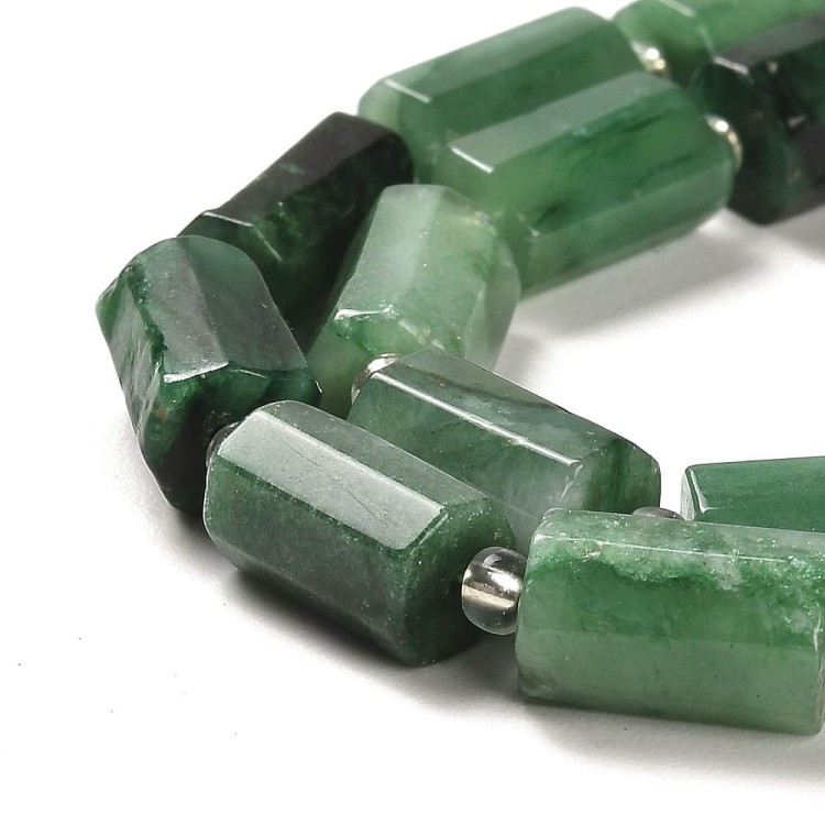 KK127 Szmaragd kamień naturalny koraliki walec 6x10mm