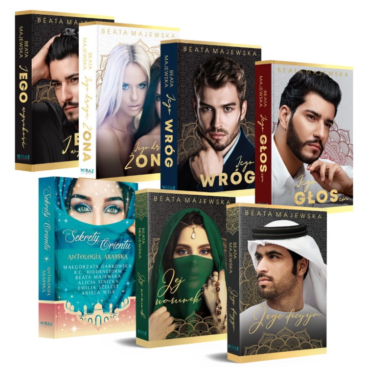 Wielki ZESTAW 7 książek Seria arabska Jego wysokość Beata Majewska