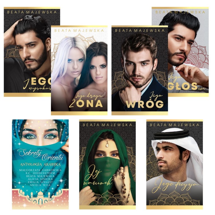 Wielki ZESTAW 7 książek Seria arabska Jego wysokość Beata Majewska
