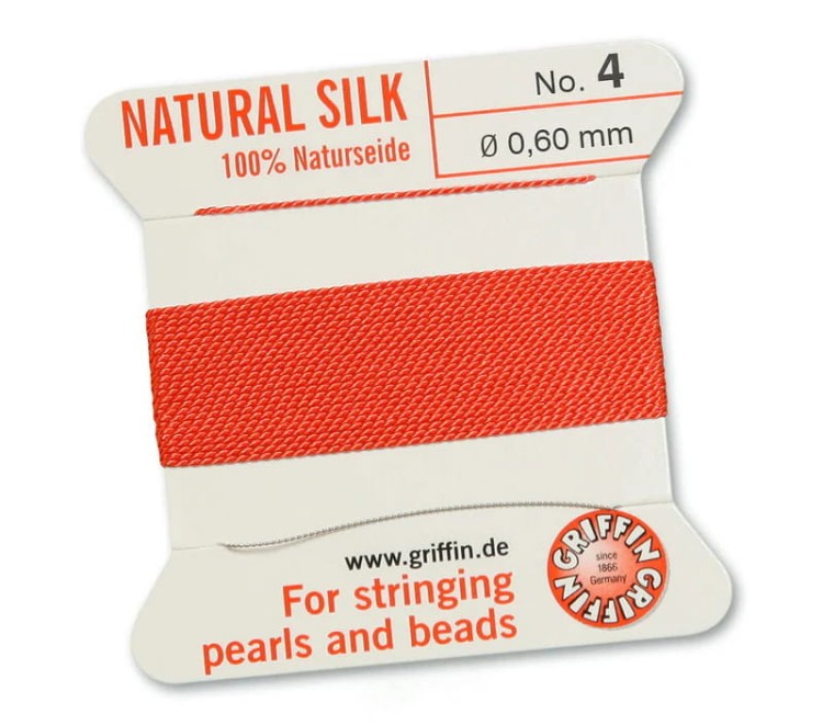 Nić jedwabna z igłą 100% NATURAL SILK