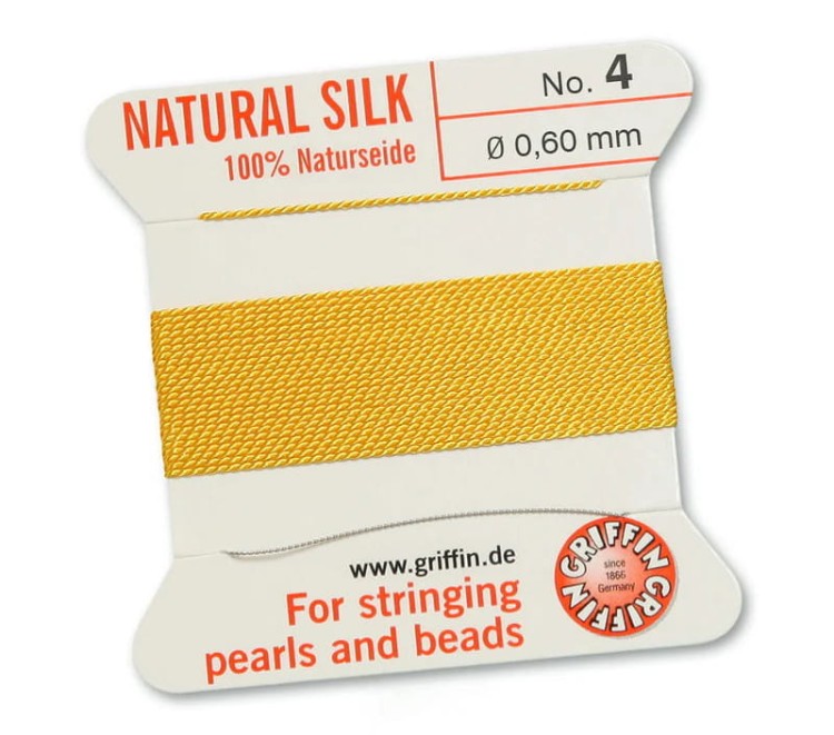 Nić jedwabna z igłą 100% NATURAL SILK