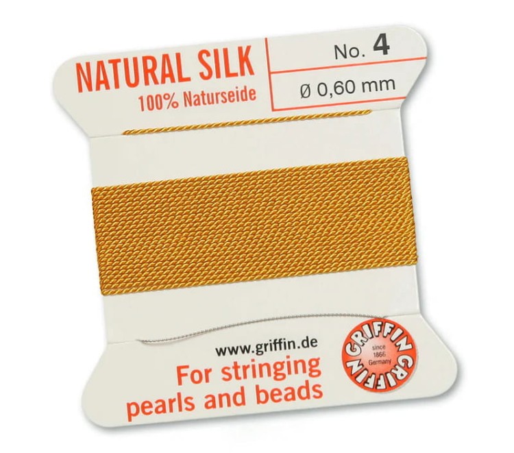 Nić jedwabna z igłą 100% NATURAL SILK