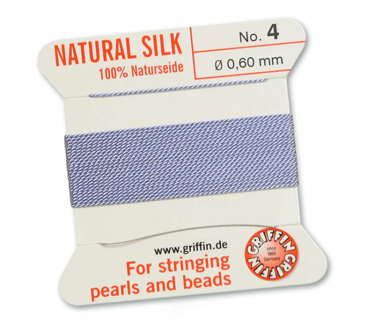 Nić jedwabna z igłą 100% NATURAL SILK