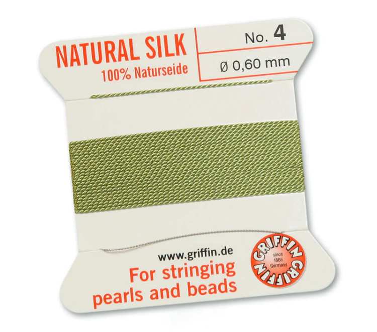 Nić jedwabna z igłą 100% NATURAL SILK