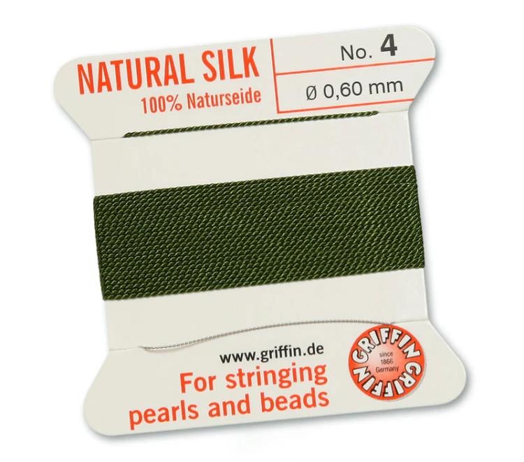 Nić jedwabna z igłą 100% NATURAL SILK