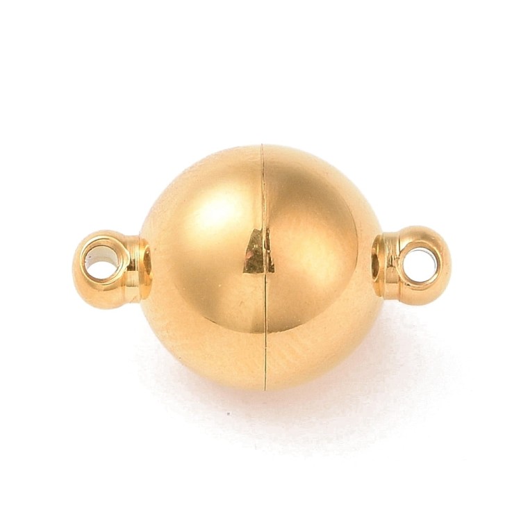ZAP442 Zapięcie magnetyczne kula 10mm stal nierdzewna złota