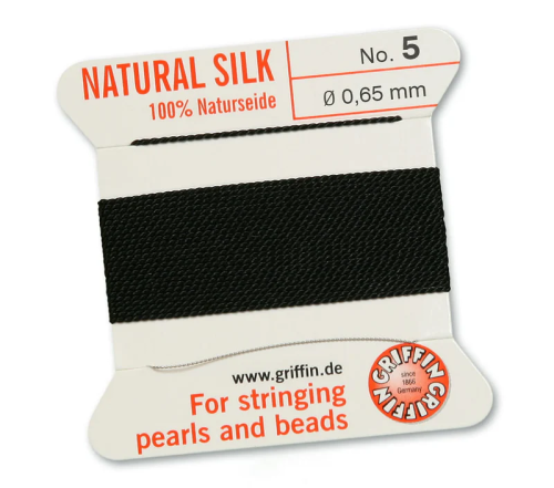 Nić jedwabna z igłą 100% NATURAL SILK