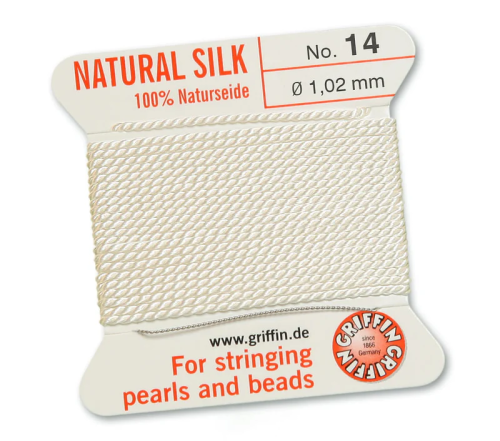 Nić jedwabna z igłą 100% NATURAL SILK