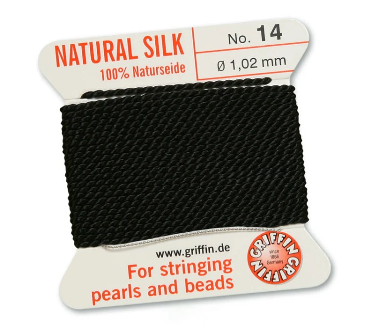 Nić jedwabna z igłą 100% NATURAL SILK