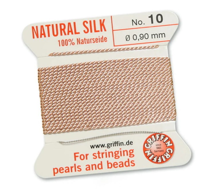 Nić jedwabna z igłą 100% NATURAL SILK