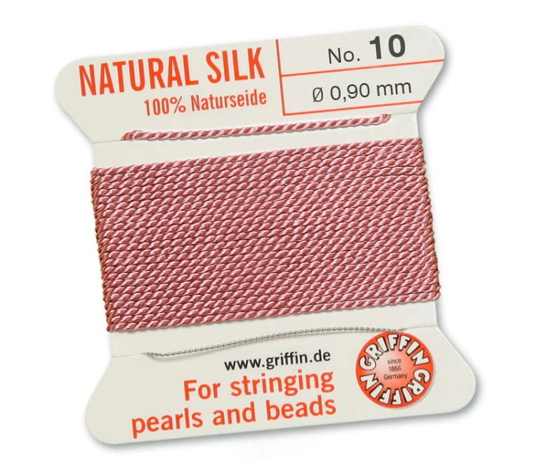 Nić jedwabna z igłą 100% NATURAL SILK