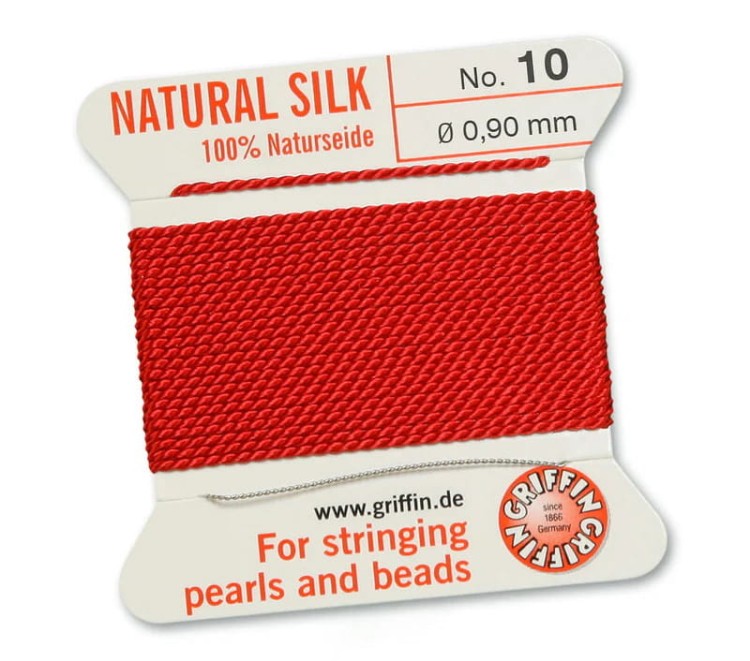 Nić jedwabna z igłą 100% NATURAL SILK