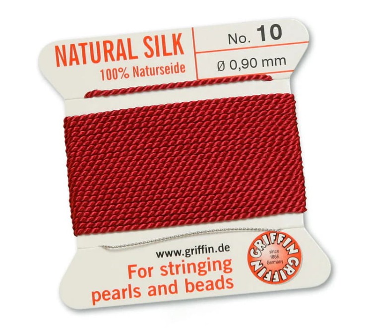 Nić jedwabna z igłą 100% NATURAL SILK