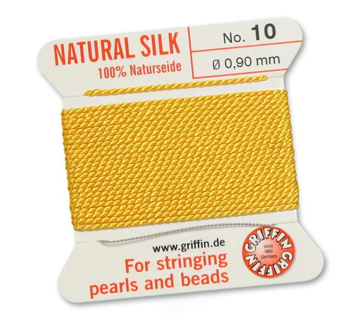 Nić jedwabna z igłą 100% NATURAL SILK