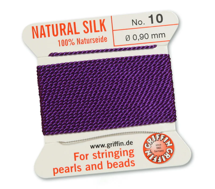 Nić jedwabna z igłą 100% NATURAL SILK