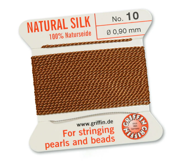 Nić jedwabna z igłą 100% NATURAL SILK