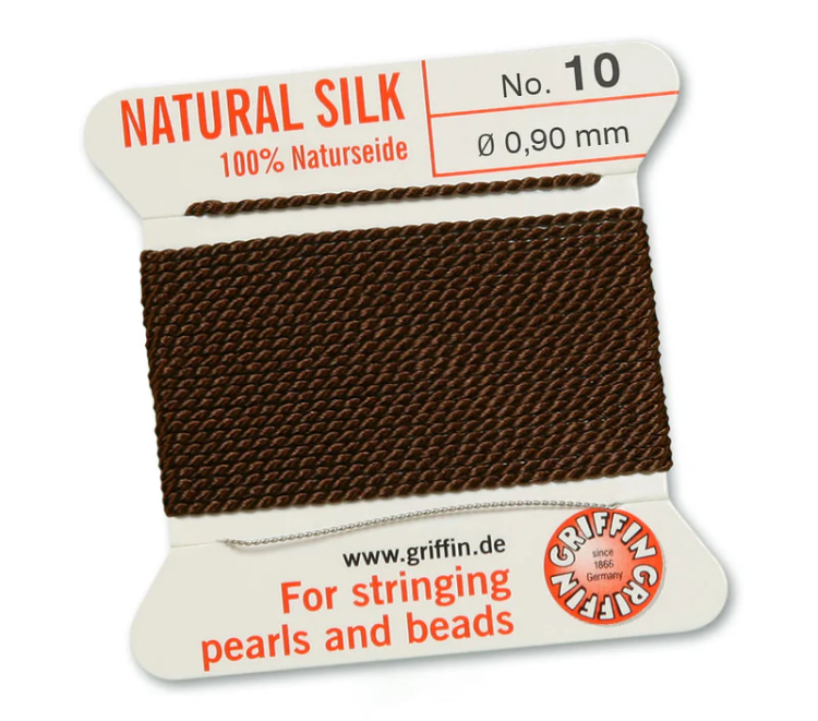Nić jedwabna z igłą 100% NATURAL SILK