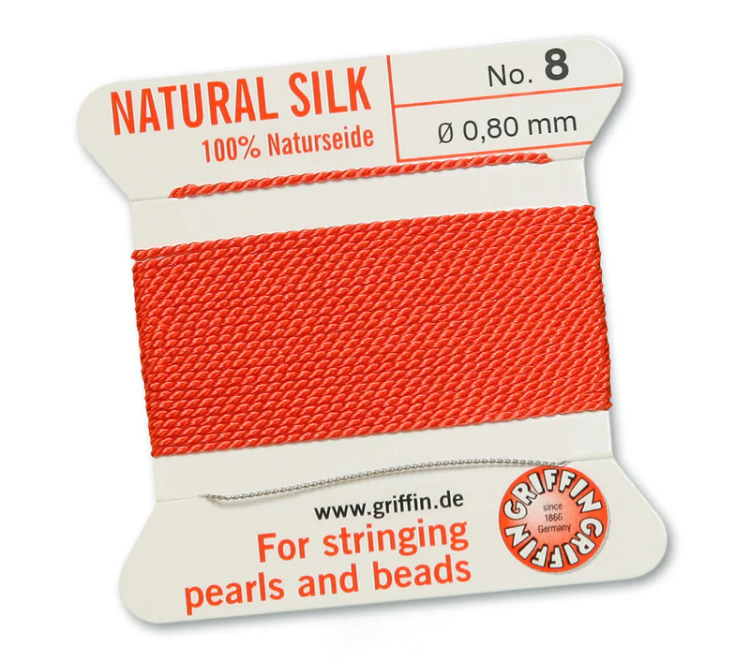 Nić jedwabna z igłą 100% NATURAL SILK