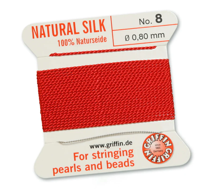 Nić jedwabna z igłą 100% NATURAL SILK