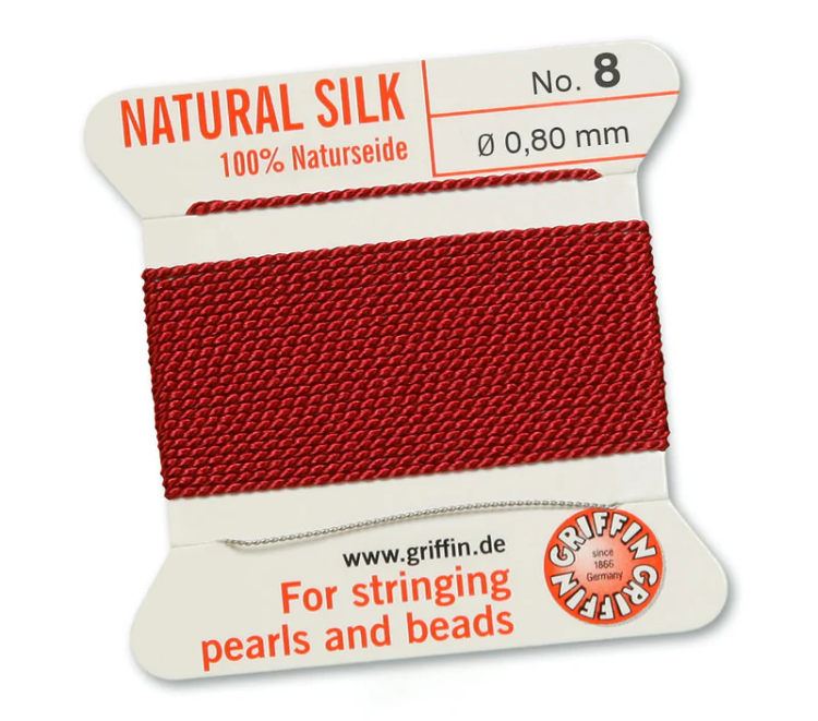 Nić jedwabna z igłą 100% NATURAL SILK