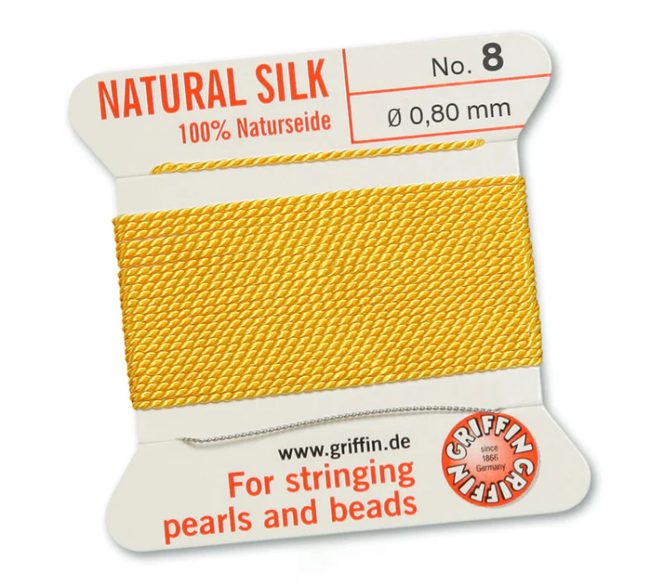 Nić jedwabna z igłą 100% NATURAL SILK