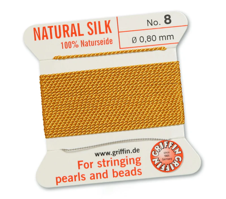 Nić jedwabna z igłą 100% NATURAL SILK