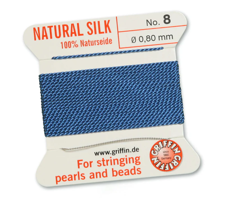 Nić jedwabna z igłą 100% NATURAL SILK