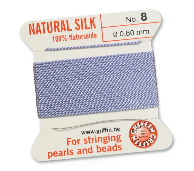 Nić jedwabna z igłą 100% NATURAL SILK