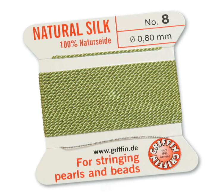 Nić jedwabna z igłą 100% NATURAL SILK