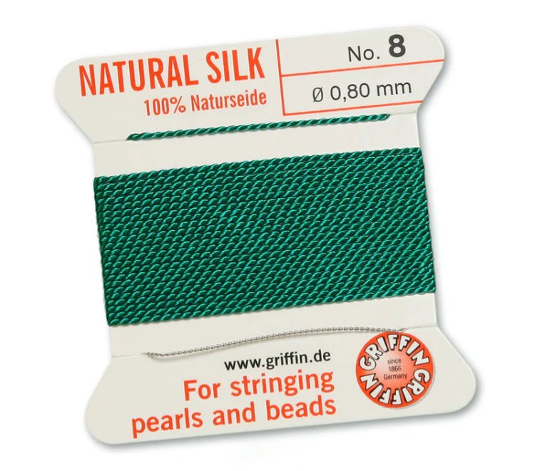 Nić jedwabna z igłą 100% NATURAL SILK