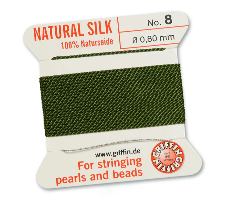 Nić jedwabna z igłą 100% NATURAL SILK