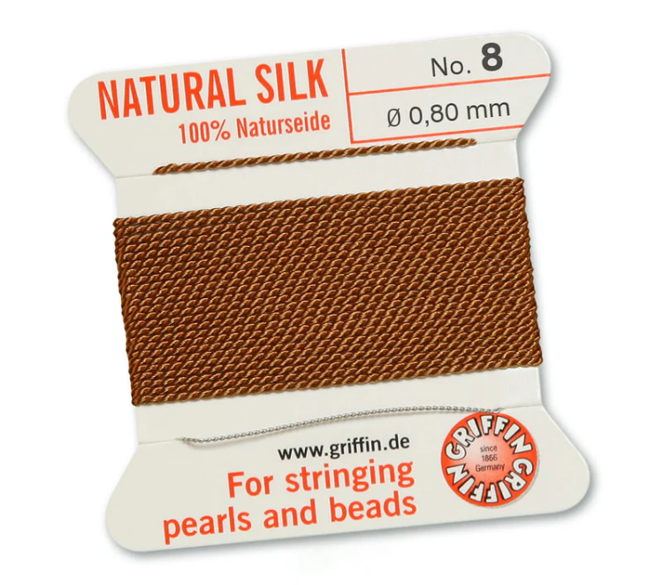 Nić jedwabna z igłą 100% NATURAL SILK