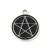 ZM392 Metalowa zawieszka emaliowana czarna pentagram