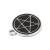 ZM392 Metalowa zawieszka emaliowana czarna pentagram