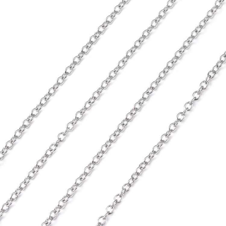 LAN203 Łańcuszek ze stali nierdzewnej ogniwa 1,5x2mm stal nierdzewna