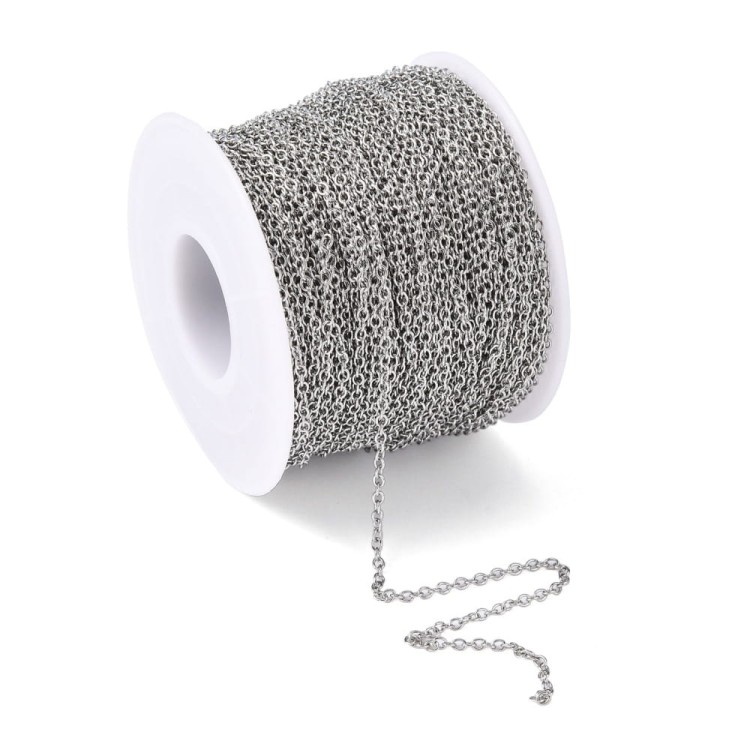 LAN203 Łańcuszek ze stali nierdzewnej ogniwa 1,5x2mm stal nierdzewna