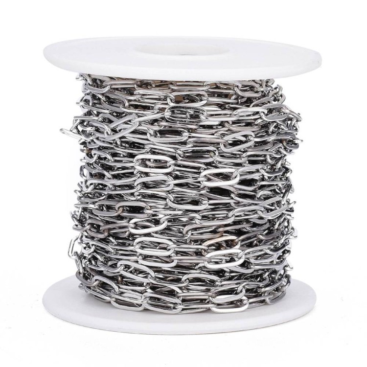 LAN208 Łańcuszek paperclips ze stali nierdzewnej