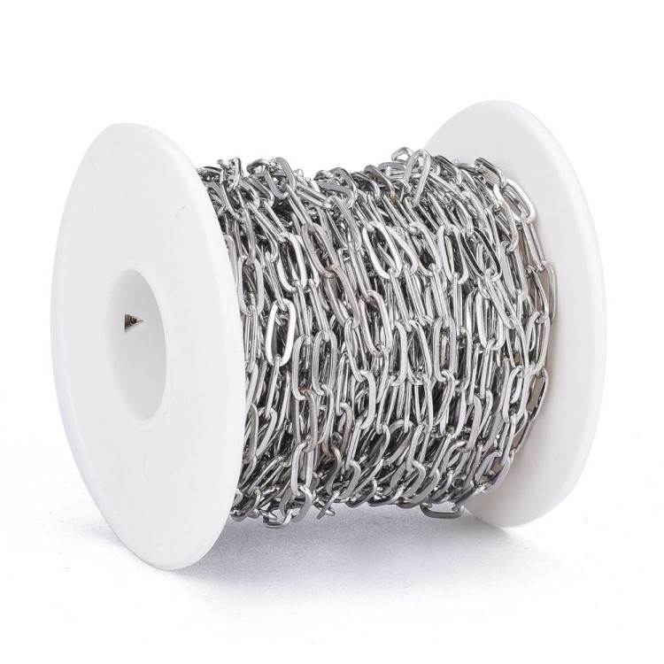 LAN208 Łańcuszek paperclips ze stali nierdzewnej