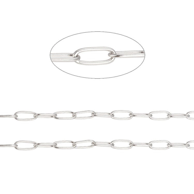 LAN209 Łańcuszek paperclips ze stali nierdzewnej